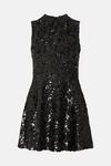 Oasis Collared Sequin Tweed Skater Dress thumbnail 4