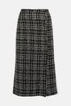 Oasis Sequin Tweed Side Detail Split Midi Skirt thumbnail 4
