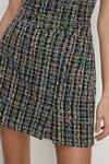 Oasis Petite Multi Tweed Split Detail Mini Skirt thumbnail 2