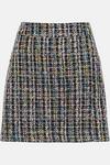 Oasis Petite Multi Tweed Split Detail Mini Skirt thumbnail 4