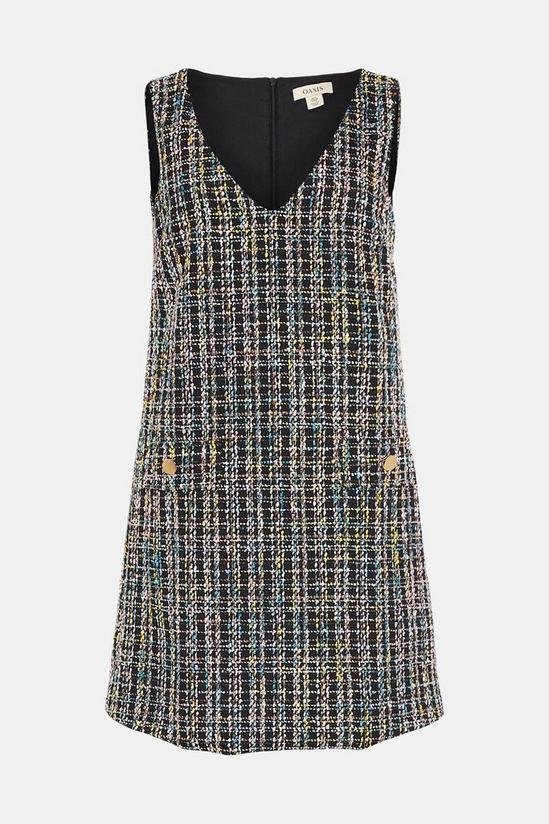 Oasis Multi Tweed Pocket Detail Mini Dress 4