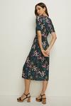 Oasis Petite Floral Ruched Sleeve Midi Dress thumbnail 3