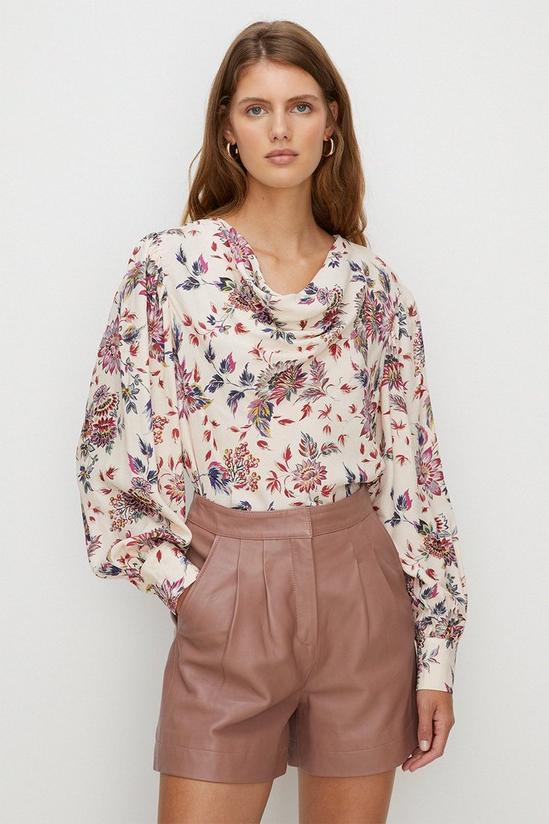 Oasis Paisley Printed Cowl Neck Blouse 2