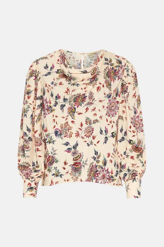 Oasis Paisley Printed Cowl Neck Blouse 4