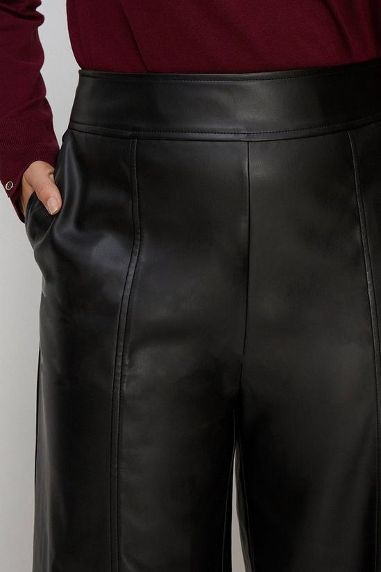 Oasis Plus Size Faux Leather Wide Leg Trouser 2