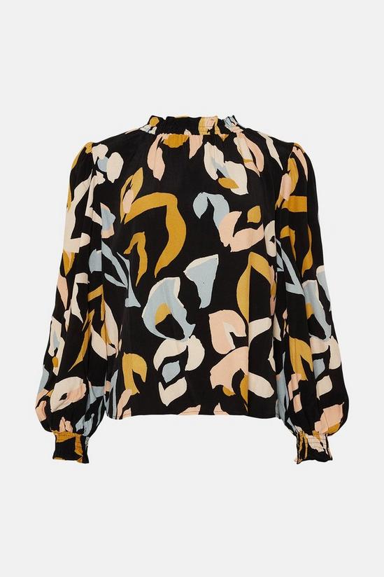 Oasis Plus Size Animal Printed Shirred Cuff Top 4