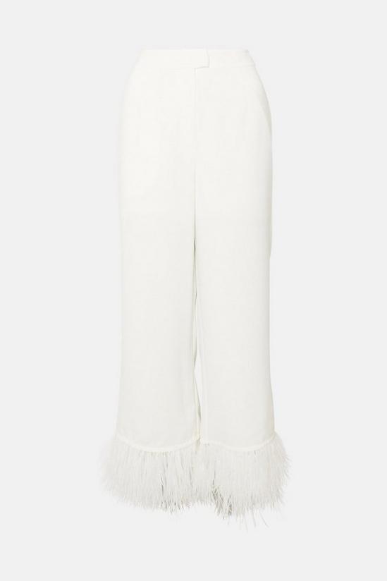 Oasis Petite Faux Feather Hem Tailored Trouser 4