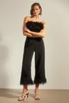 Oasis Faux Feather Hem Tailored Trouser thumbnail 1