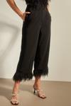 Oasis Faux Feather Hem Tailored Trouser thumbnail 2