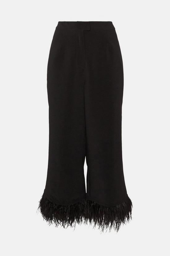 Oasis Faux Feather Hem Tailored Trouser 4