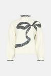 Oasis Statement Sequin Bow Cosy Jumper thumbnail 4