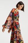 Oasis Oasis x Print Sisters Poppy Red Floral Cut Out Dress thumbnail 1