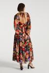 Oasis Oasis x Print Sisters Poppy Red Floral Cut Out Dress thumbnail 3