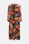 Oasis Oasis x Print Sisters Poppy Red Floral Cut Out Dress thumbnail 4