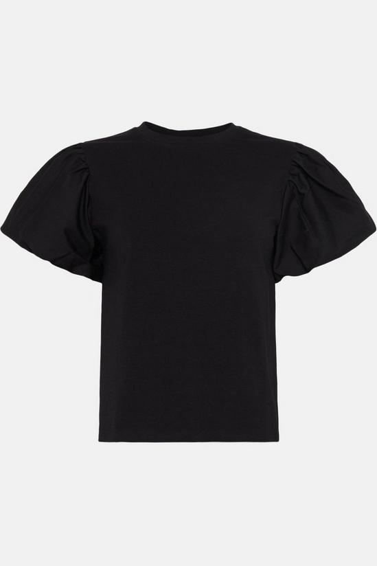 Oasis Woven Mix Puff Sleeve T Shirt 4