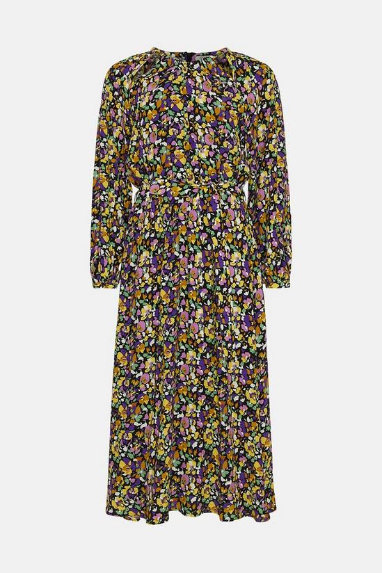 Oasis Floral Belted Blouson Sleeve Dress 4