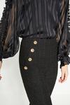Oasis Rachel Stevens Wide Leg Button Detail Tweed Trouser thumbnail 2