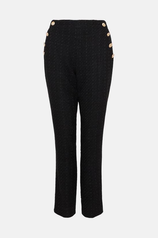Oasis Rachel Stevens Wide Leg Button Detail Tweed Trouser 4