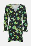 Oasis Slinky Jersey Floral V Neck Mini Dress thumbnail 4