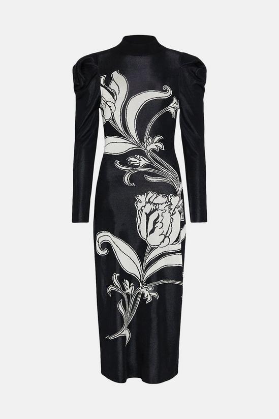Oasis Tulip Jacquard Back Detail Maxi Dress 4