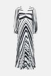 Oasis Micro Pleated Stripe Midi Dress thumbnail 4