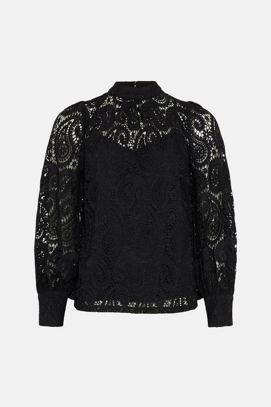 Oasis Lace High Neck Blouse 4