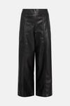 Oasis Faux Leather Seam Detail Wide Leg Trouser thumbnail 4