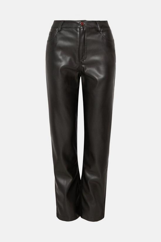 Oasis Faux Leather Straight Leg Trouser 4
