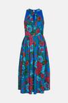 Oasis Bright Floral Knot Detail Scuba Midi Dress thumbnail 4
