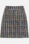 Oasis Multi Tweed Split Detail Mini Skirt thumbnail 4