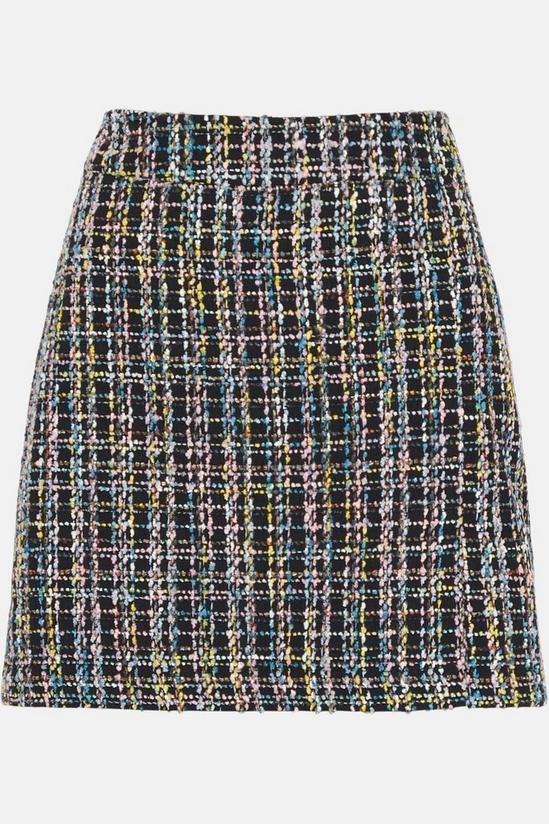 Oasis Multi Tweed Split Detail Mini Skirt 4