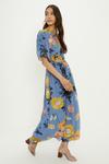 Oasis Pretty Sequin Floral V Neck Midi Dress thumbnail 1