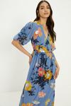 Oasis Pretty Sequin Floral V Neck Midi Dress thumbnail 2