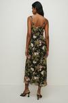 Oasis Dark Sequin Floral Cowl Neck Midi Dress thumbnail 3