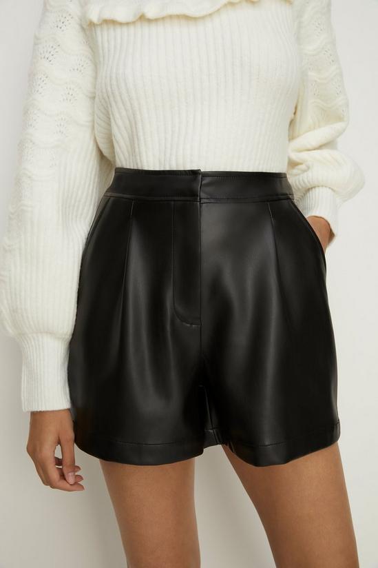 Oasis Faux Leather Tailored Short 2