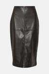 Oasis Faux Leather Seam Detail Midi Skirt thumbnail 4