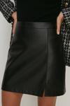 Oasis Faux Leather Split Detail Mini Skirt thumbnail 2