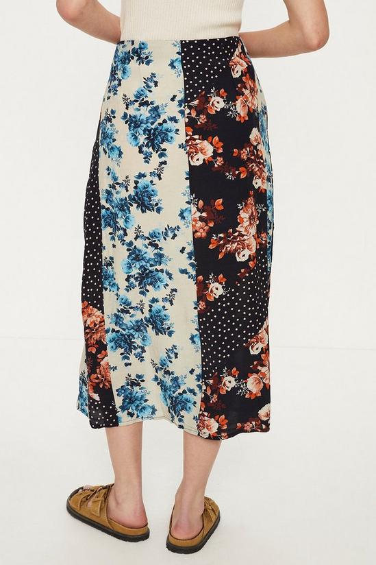 Oasis Mixed All Over Floral Spot Printed Skirt 3
