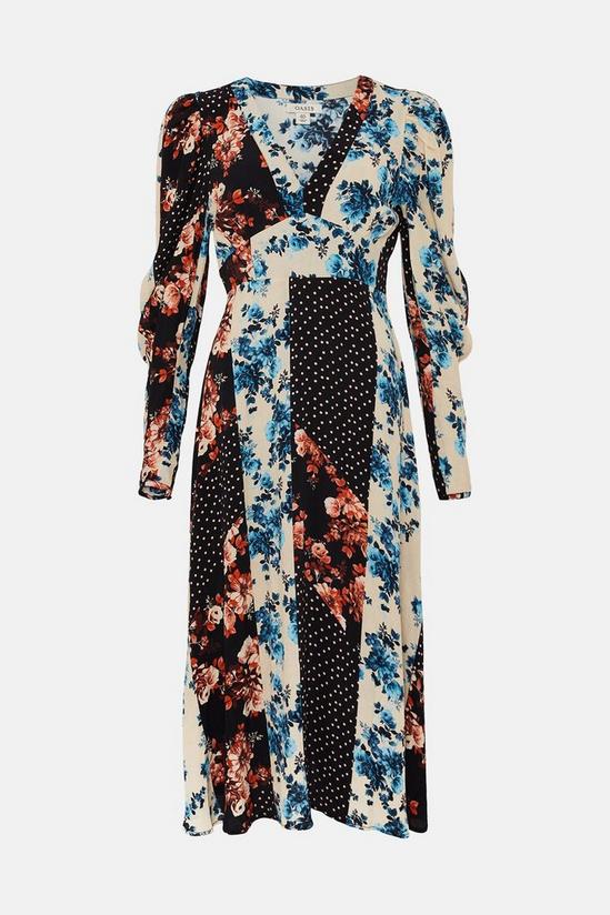 Oasis Mixed All Over Floral Spot Printed Dress 4