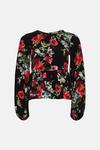 Oasis Pretty Red Floral Tie Back Detail Top thumbnail 4