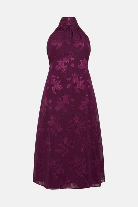 Oasis Curve Floral Satin Burnout Midi Dress 4