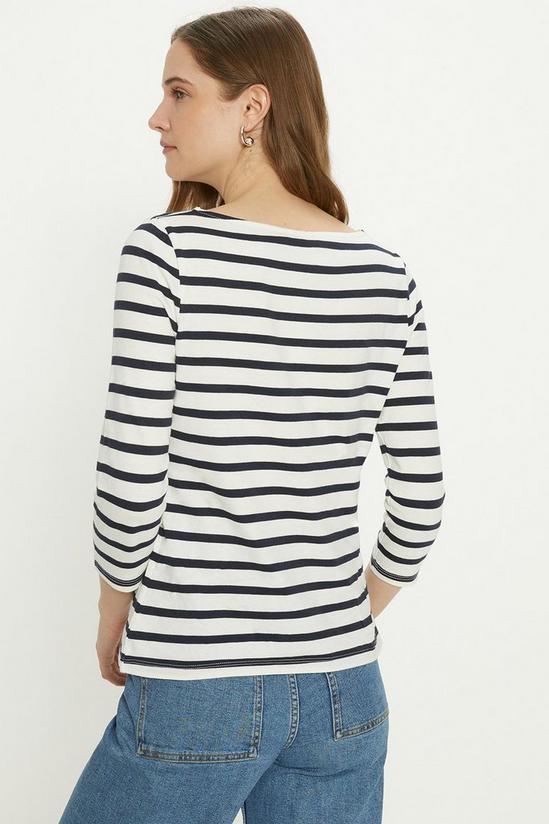 Oasis Essential Stripe Slash Neck T-shirt 3