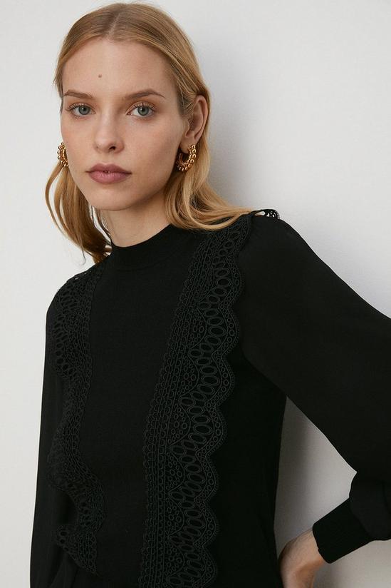 Oasis Chemical Lace Woven Mix Jumper 2