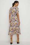 Oasis Floral Slinky Jersey Pleated V Neck Midi thumbnail 3