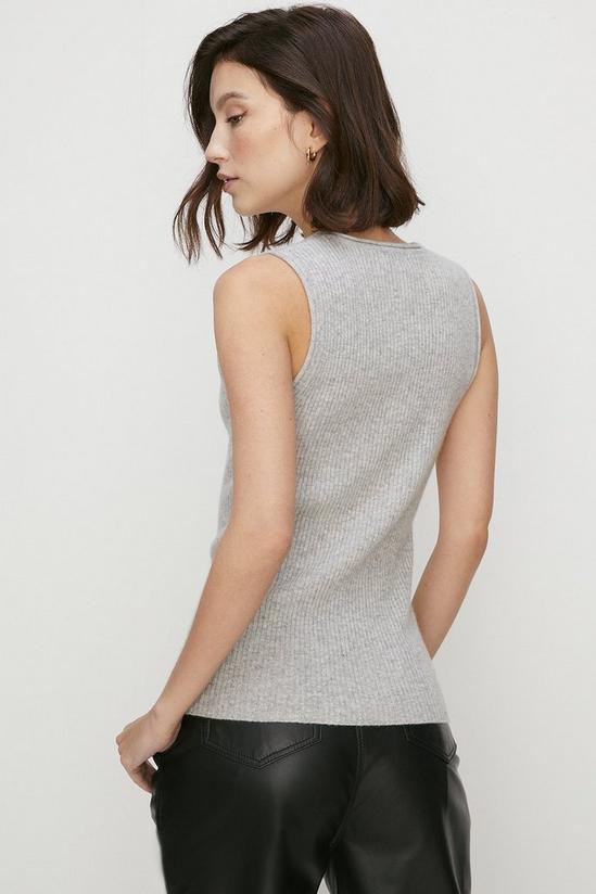 Oasis Rachel Stevens Premium Merino Wool Knitted Rib Vest 3