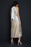 Oasis Hand Embellished Ombre Sequin Halter Midi Dress thumbnail 3