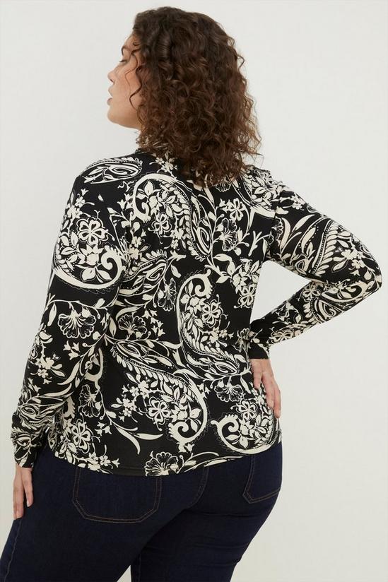 Oasis Plus Size Soft Touch Paisley Funnel Neck Top 3