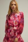 Oasis Oasis x Tipperleyhill Painted Floral Mini Shirt Dress thumbnail 1