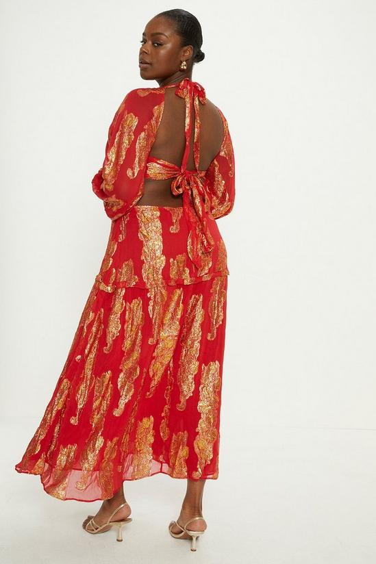 Oasis Curve Shimmer Jacquard Midi Dress 3