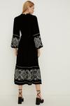Oasis Petite Rachel Stevens Embroidered Velvet Midi Dress thumbnail 3